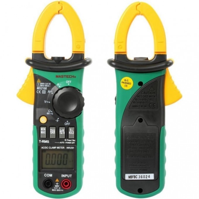 Клещи токоизмерительные цифровые автоматические MASTECH ACA MS2108